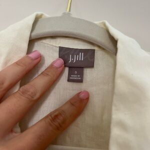 Butter yellow J. Jill linen shirt